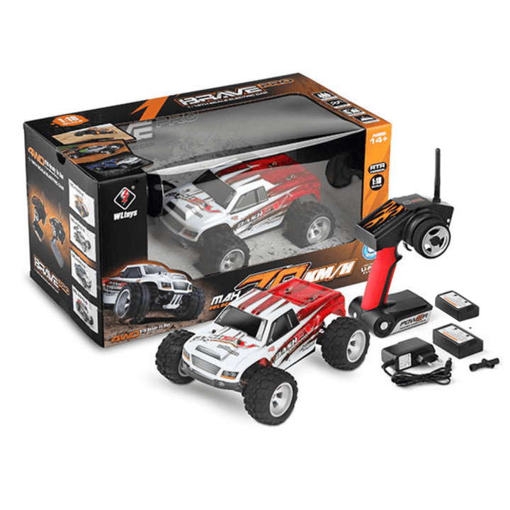 Vortex Velocity RC High-Speed Car: 44 MPH 4WD, 1:18 Scale - Monsta-RC